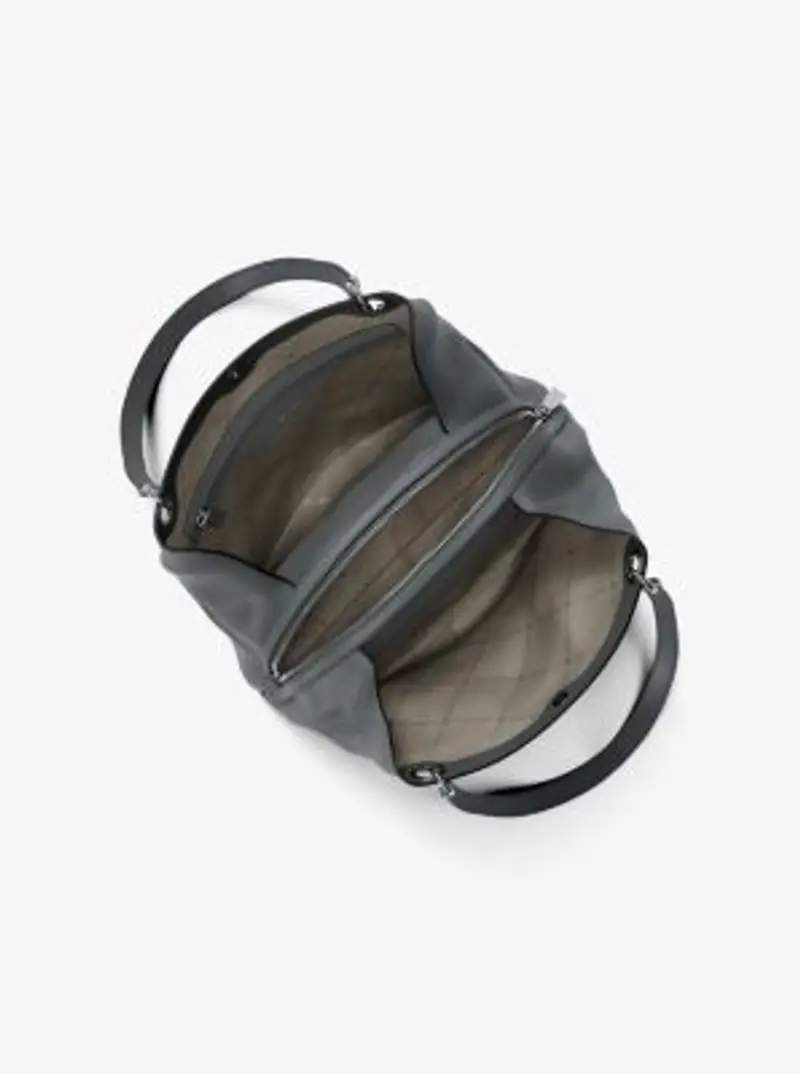 MK Borsa tote Kensington grande in pelle martellata - Grigio - Michael Kors miniatura 3