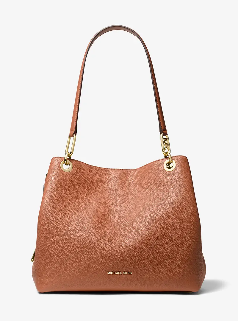 MK Borsa tote Kensington grande in pelle martellata - Marrone - Michael Kors
