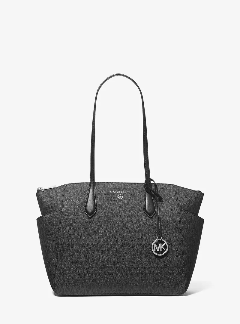 MK Borsa tote Marilyn media con logo - Nero - Michael Kors miniatura 2