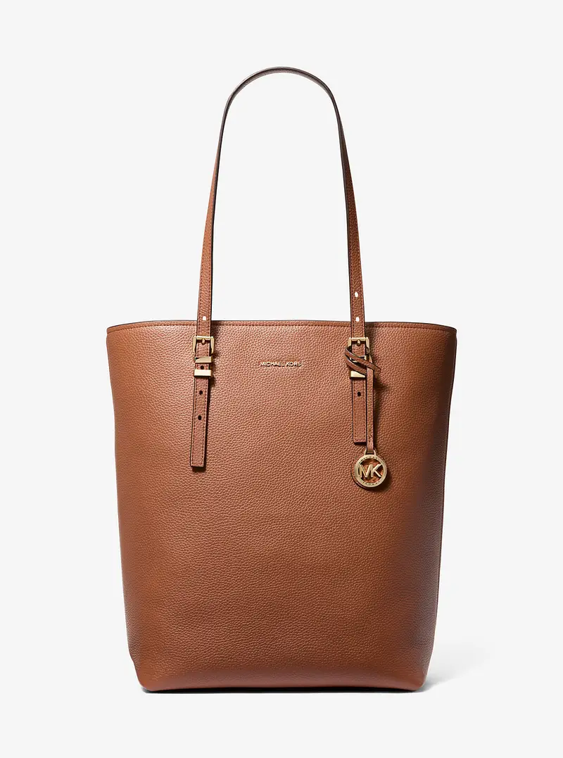 MK Borsa tote Quinn grande in pelle martellata - Marrone - Michael Kors