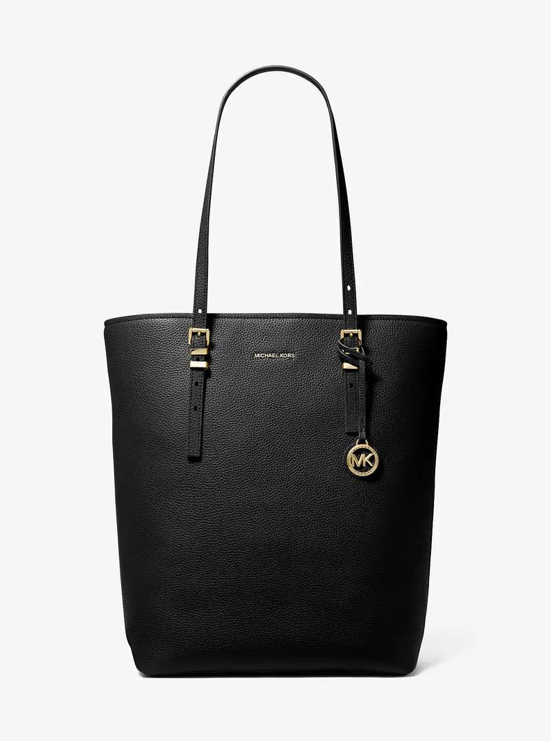 MK Borsa tote Quinn grande in pelle martellata - Nero - Michael Kors