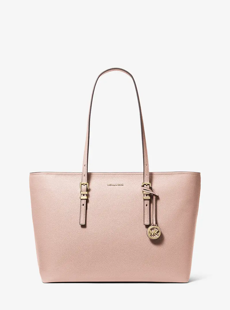 MK Borsa tote Quinn grande in pelle martellata - Rosa - Michael Kors