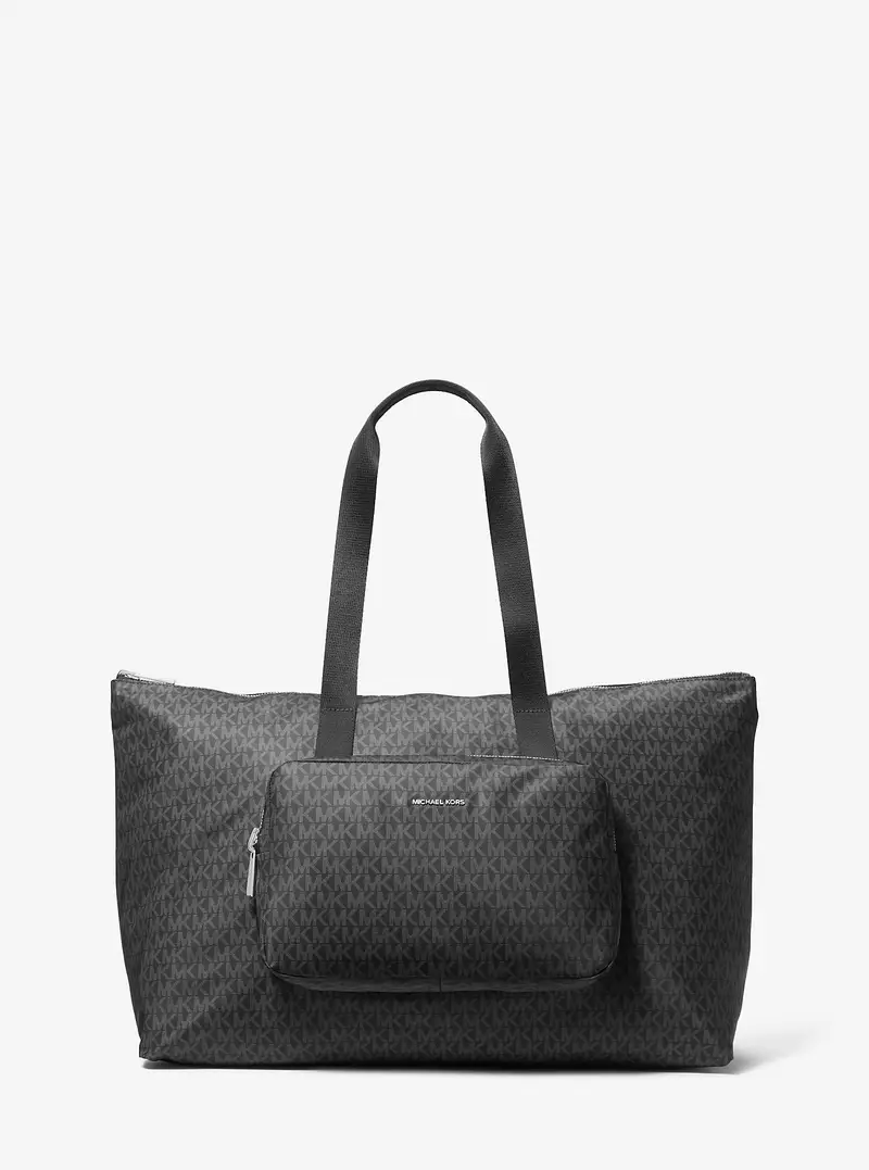 MK Borsa tote Tanner grande reversibile e ripiegabile con stampa logo - Nero - Michael Kors miniatura 2