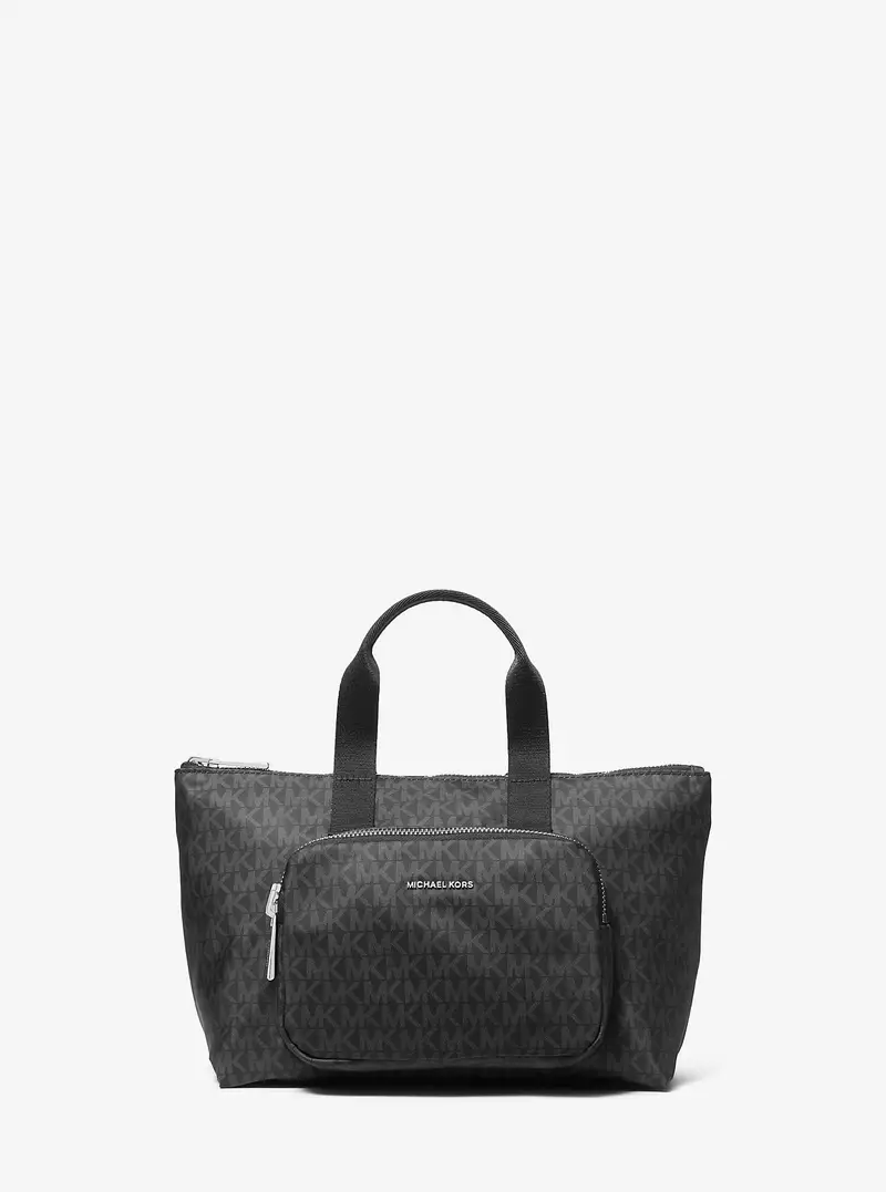 MK Borsa tote Tanner piccola reversibile e ripiegabile con stampa logo - Nero - Michael Kors