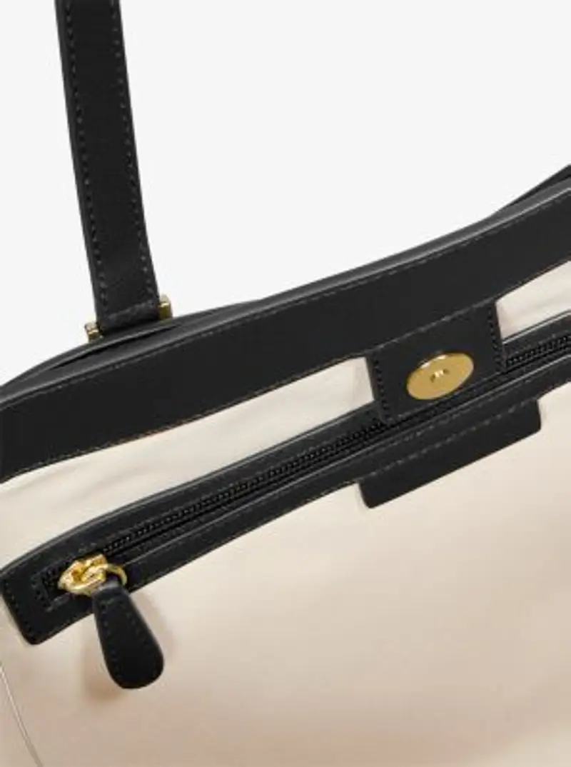 MK Borsa tote Taryn grande in pelle - Nero - Michael Kors miniatura 3