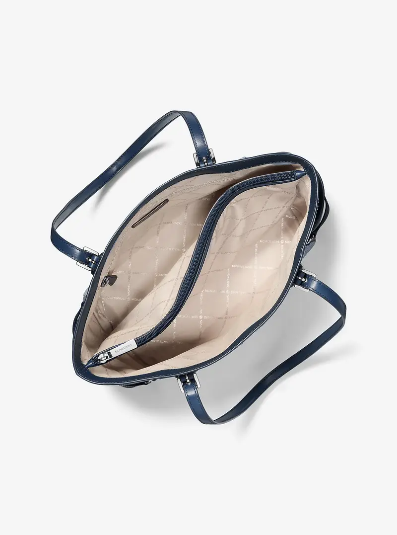 MK Borsa tote Voyager grande con stampa logo color block - Blu - Michael Kors miniatura 2