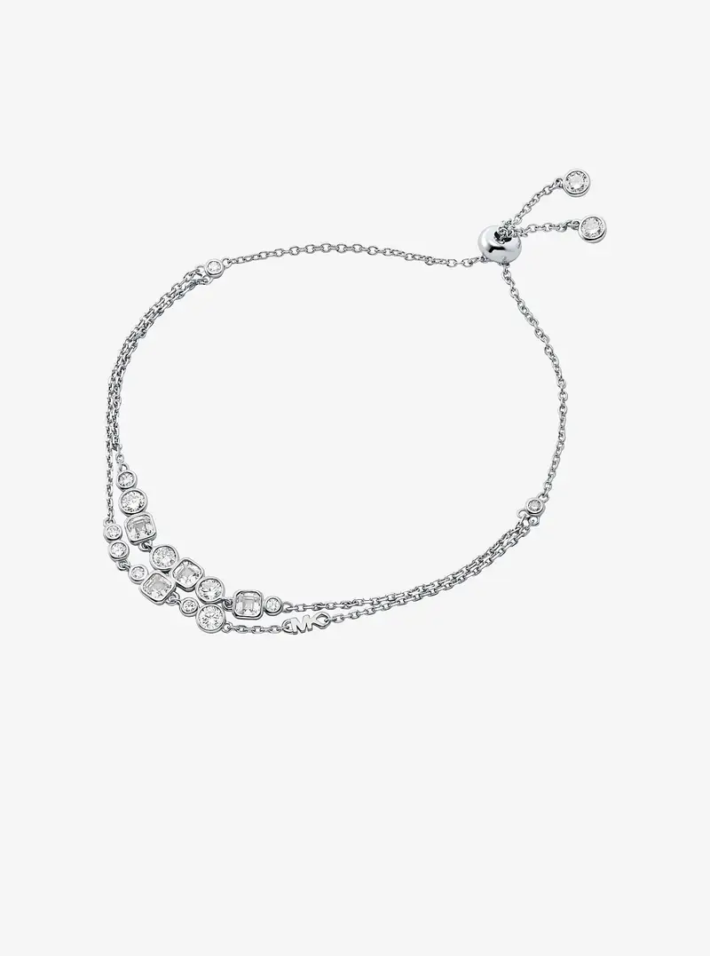 MK Bracciale con cursore in argento sterling con placcatura in metallo prezioso - Argento - Michael Kors