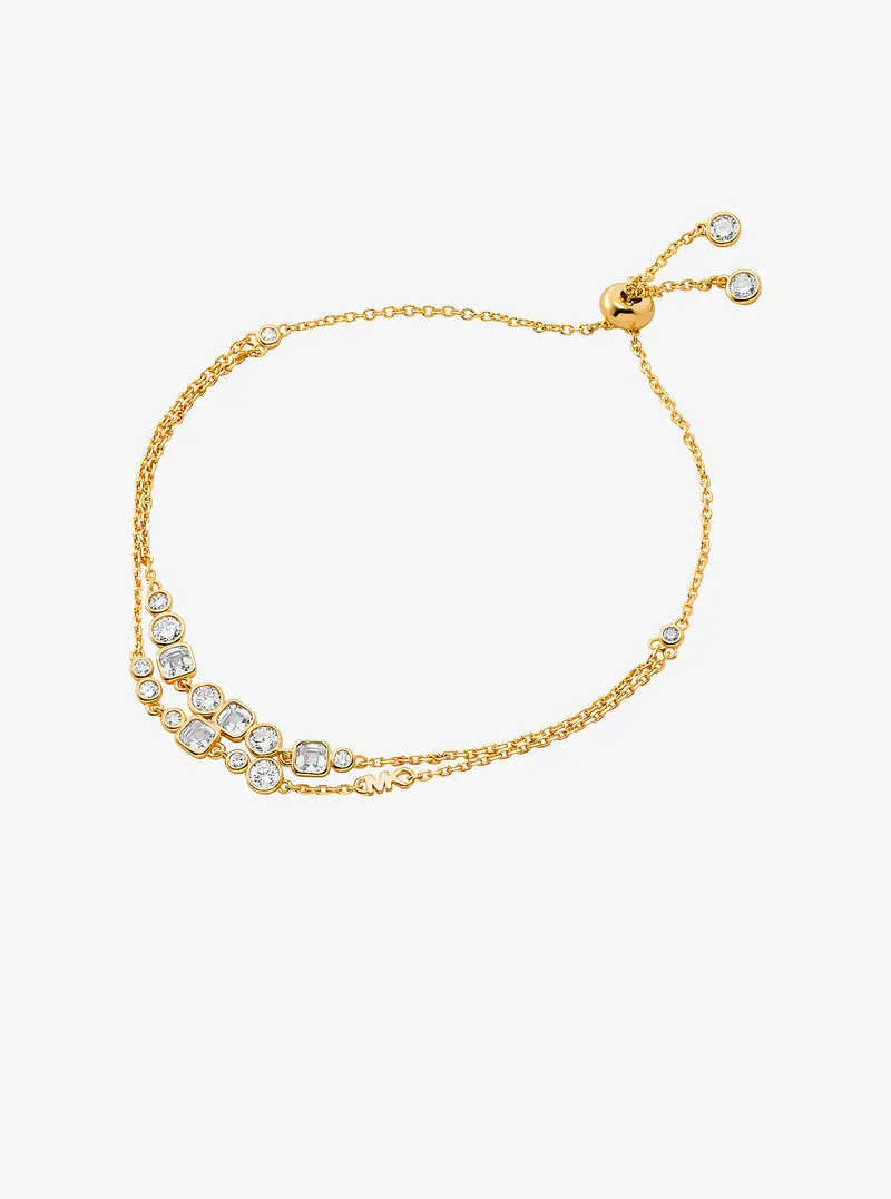 MK Bracciale con cursore in argento sterling con placcatura in metallo prezioso - Oro - Michael Kors