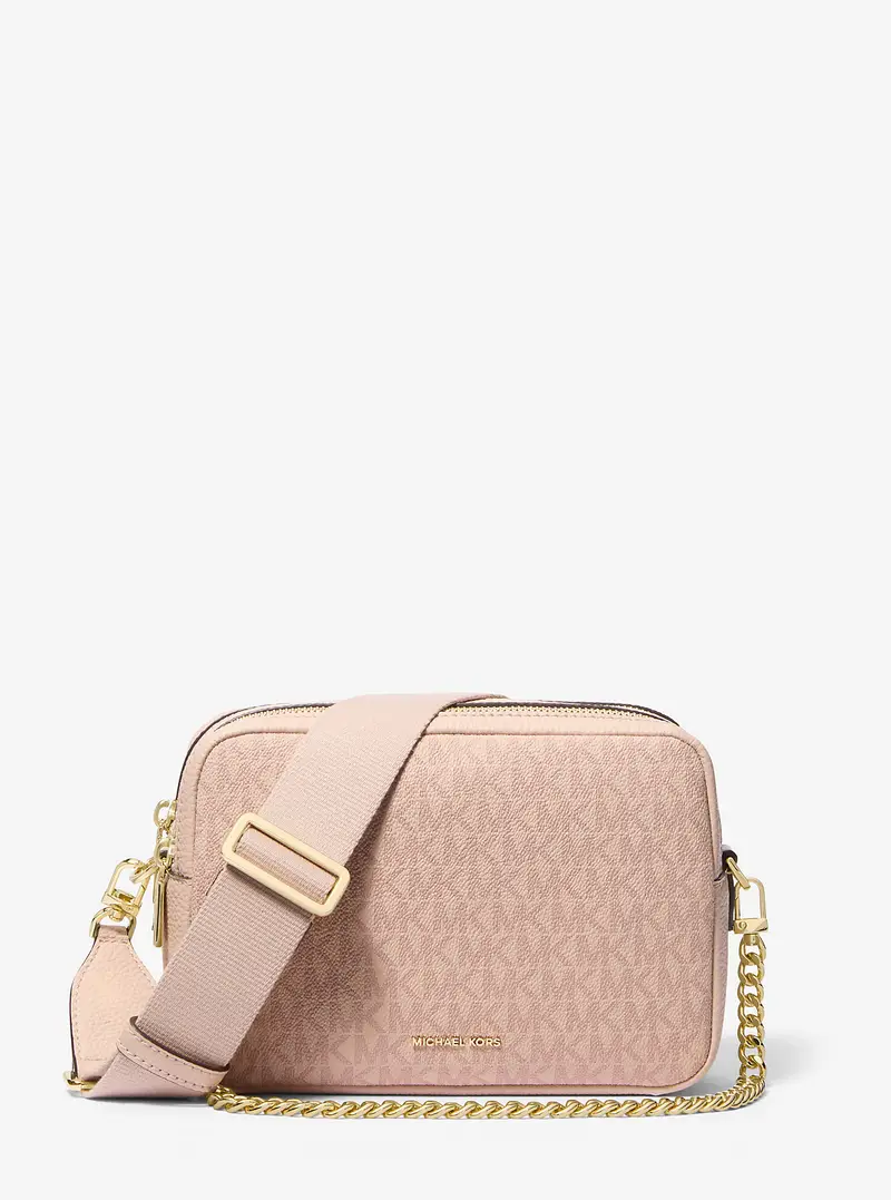 MK Camera bag a tracolla Bryant media con logo - Rosa - Michael Kors