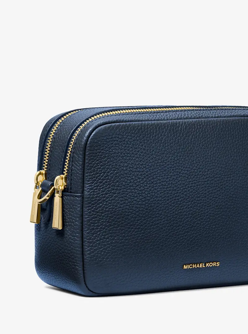 MK Camera bag a tracolla Bryant media in pelle martellata - Blu - Michael Kors miniatura 3