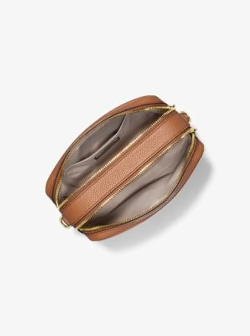 MK Camera bag a tracolla Bryant media in pelle martellata - Marrone - Michael Kors miniatura 3