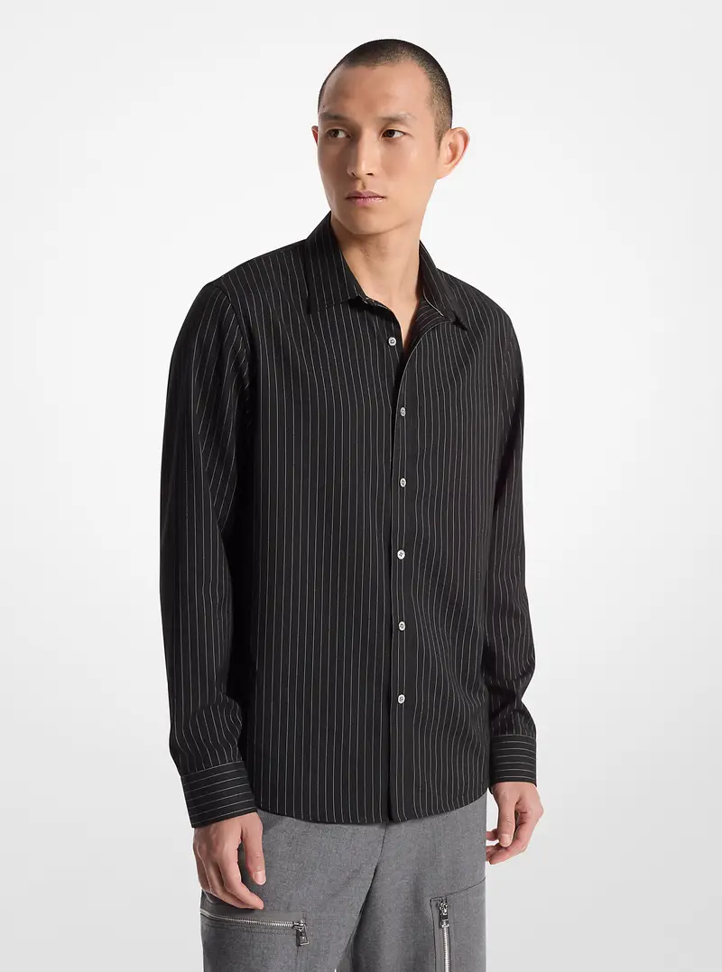 MK Camicia informale a righe - Nero - Michael Kors