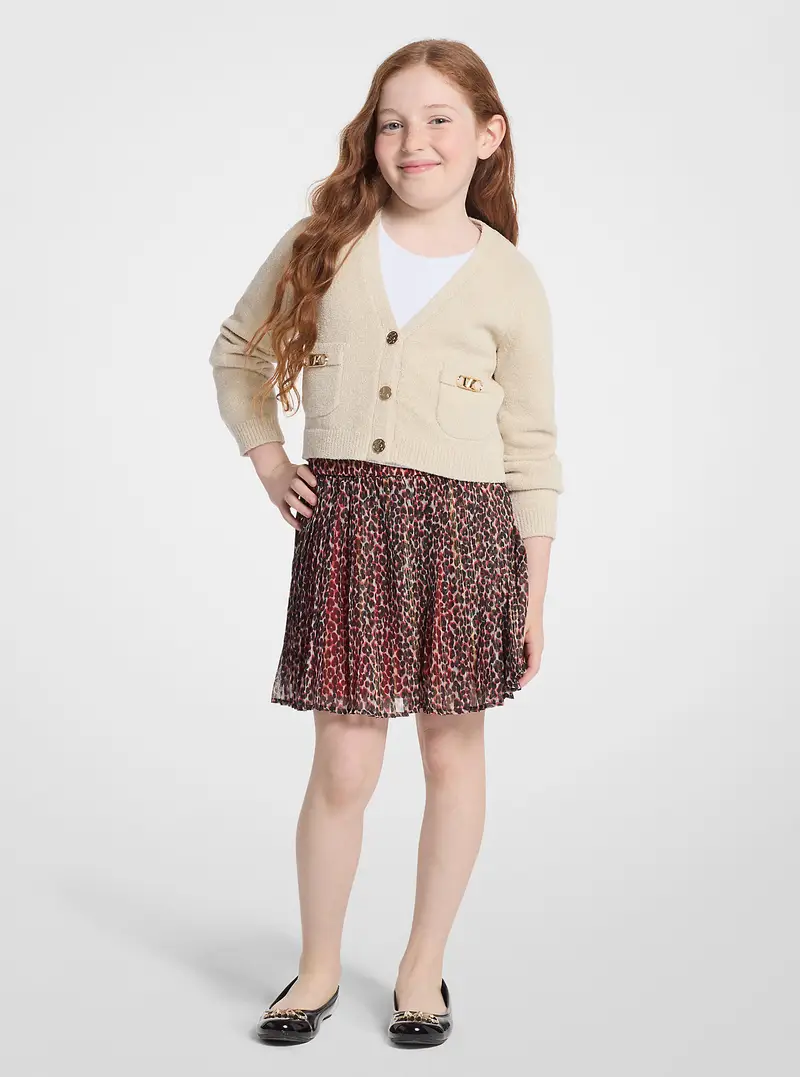 MK Gonna con stampa leopardata metallizzata - Marrone - Michael Kors