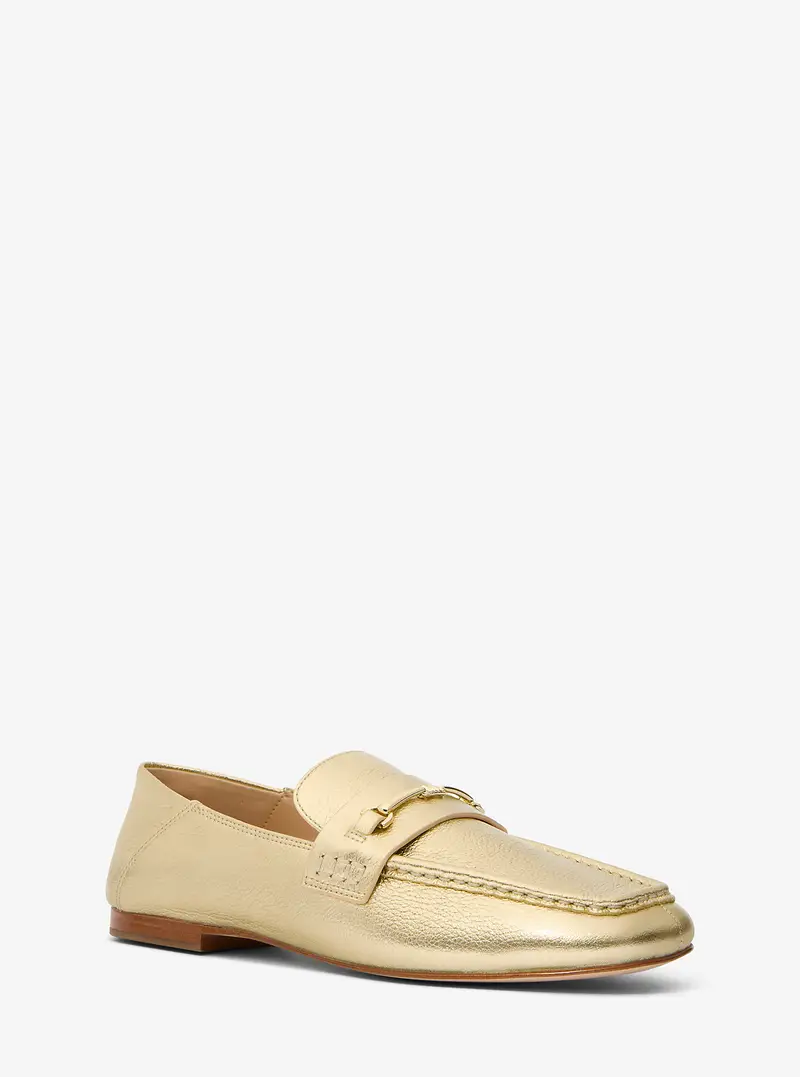 MK Loafer Lena in pelle metallizzata - Oro - Michael Kors