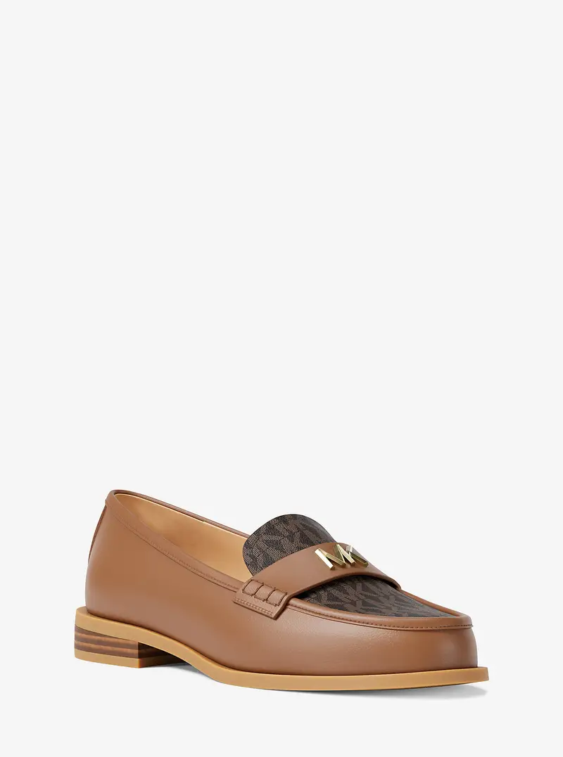 MK Loafer Lex in pelle con logo - Marrone - Michael Kors