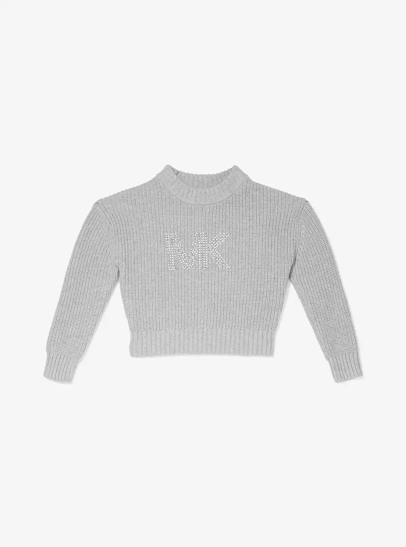 MK Maglione in misto cotone con logo - Grigio - Michael Kors miniatura 2