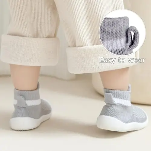 MK MATT KEELY Scarpe Neonato Scarpine in Maglia Primi Passi Infanzia 6-36 Mesi Scarpe Bambino Bambina con Suole Gomma miniatura 2