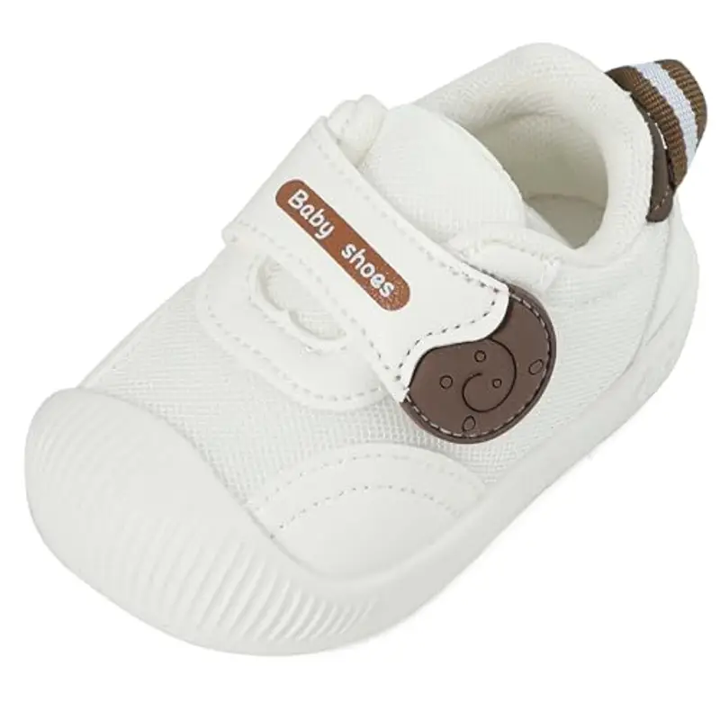 MK MATT KEELY Scarpe Neonato Scarpine Primi Passi Bambino Neonata Maglia Traspirante con Suole Gomma Antiscivolo,Bianco,EU 19