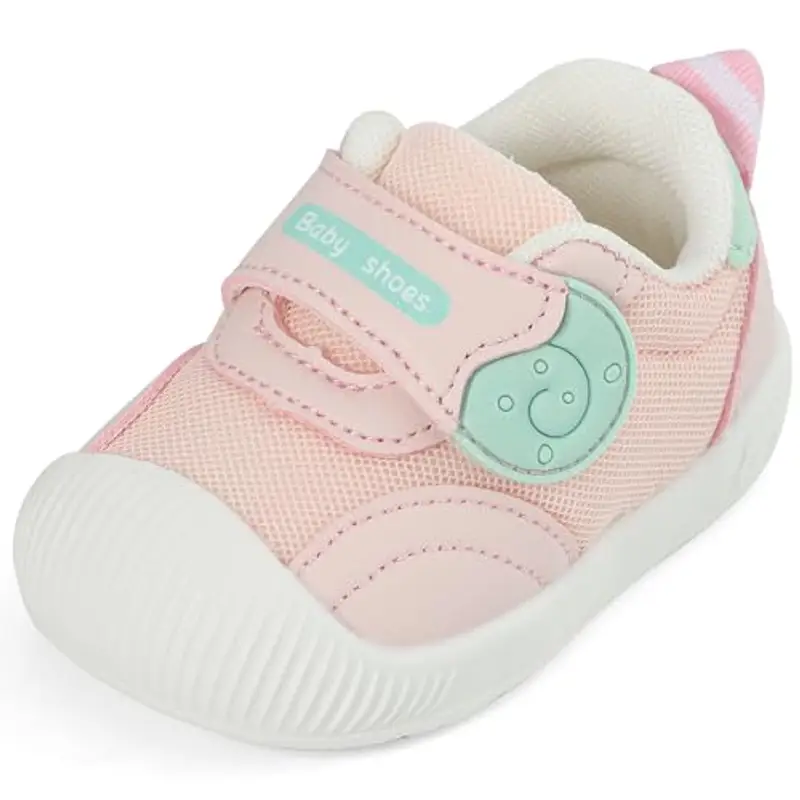 MK MATT KEELY Scarpe Neonato Scarpine Primi Passi Bambino Neonata Maglia Traspirante con Suole Gomma Antiscivolo,Rosa,EU 20