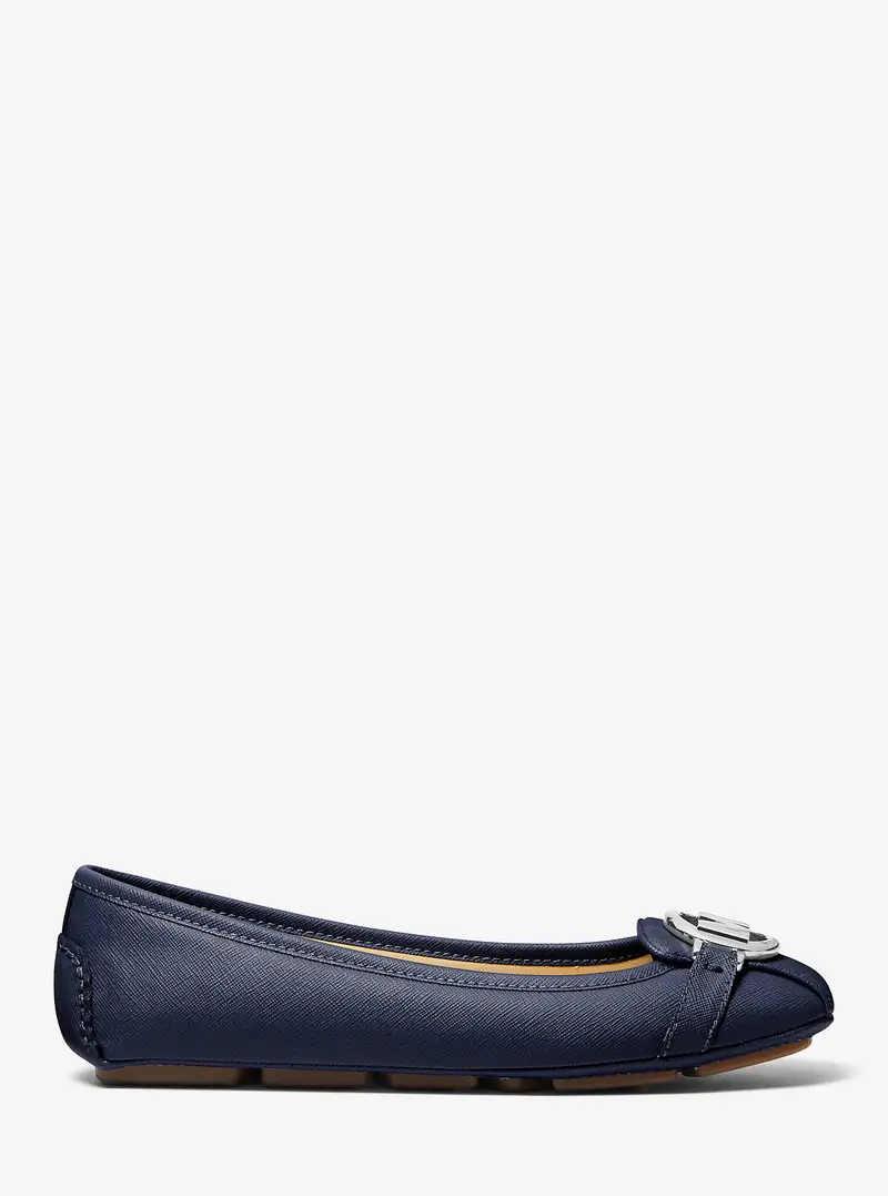 MK Mocassino Fulton in similpelle Saffiano - Blu - Michael Kors miniatura 2