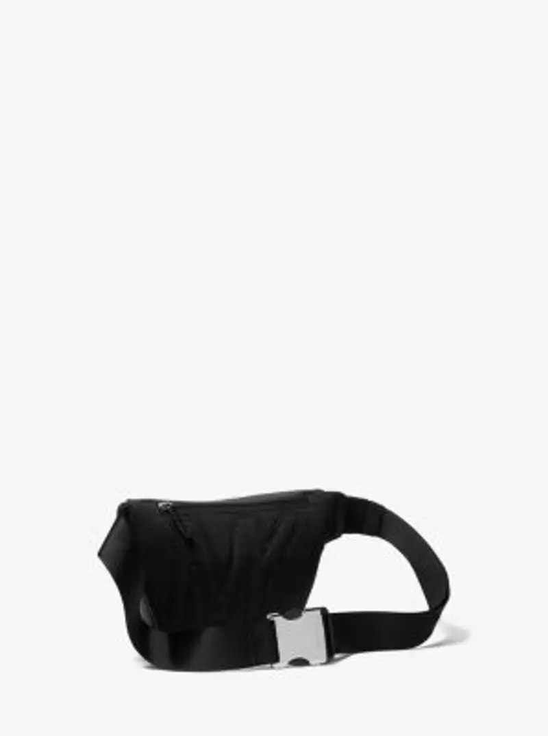 MK Monospalla Hudson in pelle martellata - Nero - Michael Kors miniatura 2