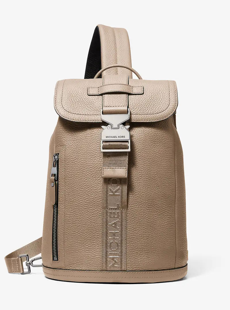 MK Monospalla stile aviatore Hudson in pelle - Naturale - Michael Kors