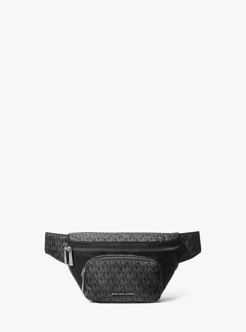 MK Monospalla Tanner in nylon con stampa logo - Nero - Michael Kors