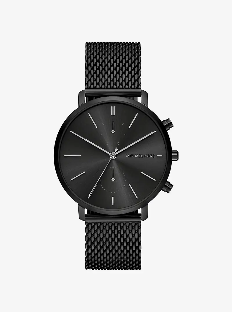 MK Orologio Blake oversize nero con cinturino in maglie - Nero - Michael Kors