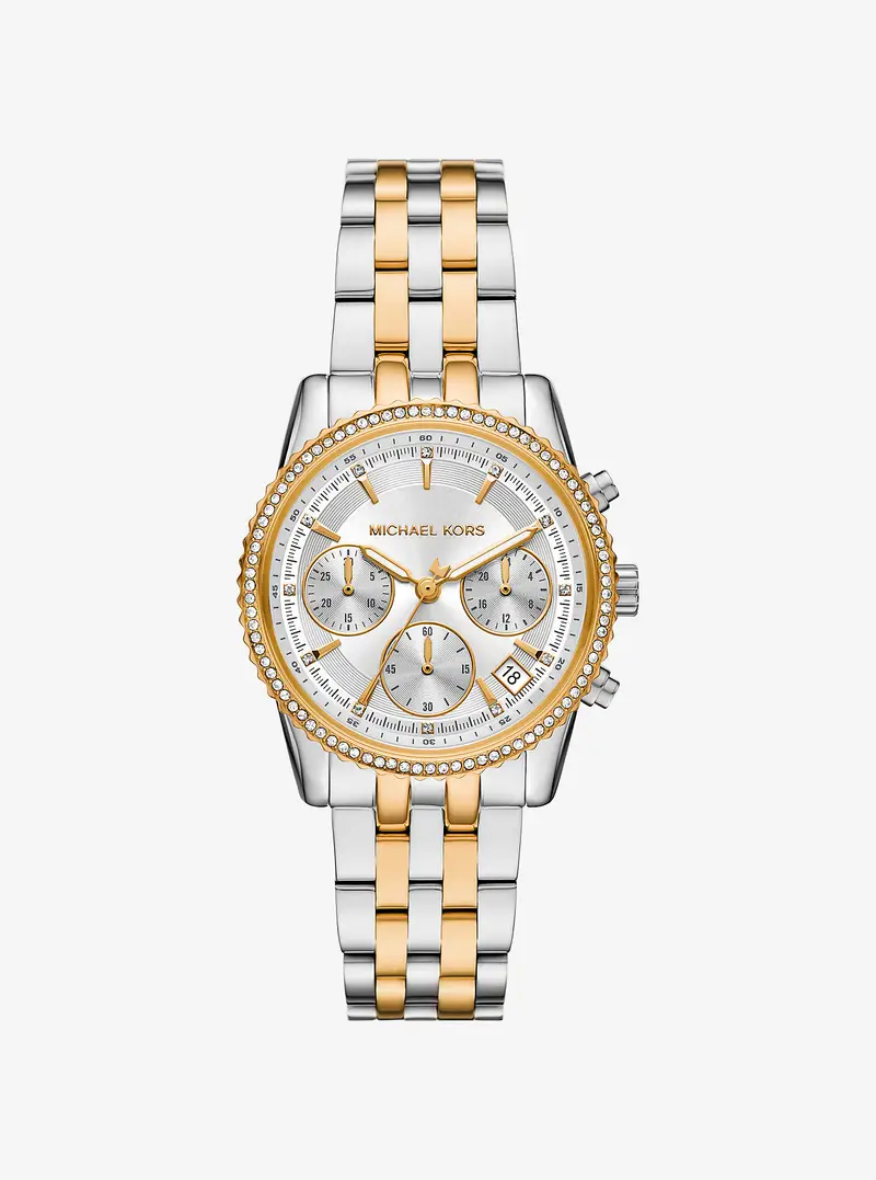 MK Orologio Bryant mini bicolore con pavé - Argento - Michael Kors