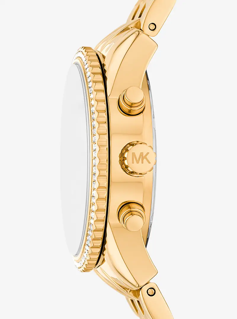MK Orologio Bryant mini tonalità oro con pavé - Oro - Michael Kors miniatura 2