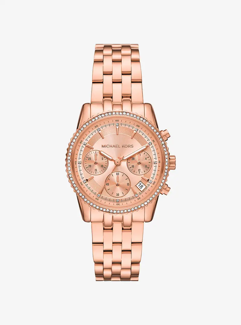 MK Orologio Bryant mini tonalità oro rosa con pavé - Oro Rosa - Michael Kors