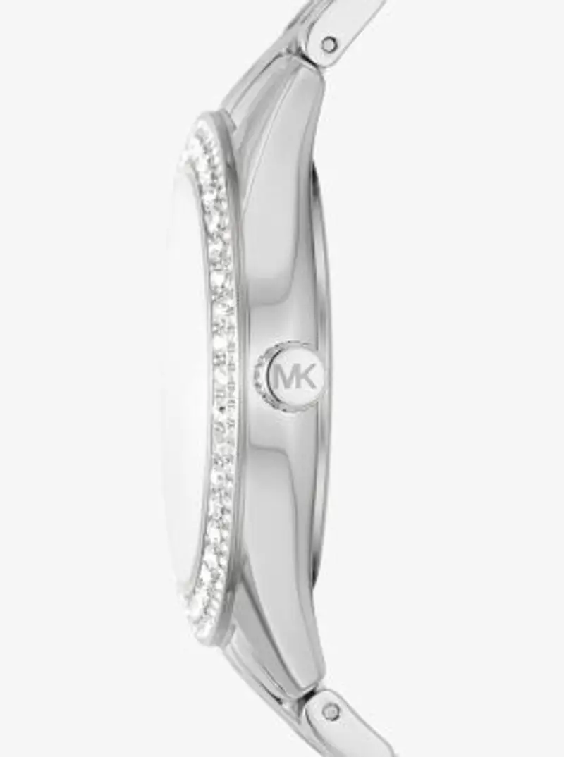 MK Orologio Harlowe in tonalità argento con pavé - Argento - Michael Kors miniatura 2