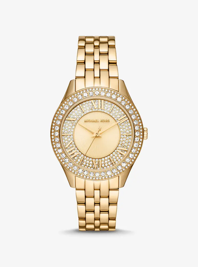 MK Orologio Harlowe in tonalità oro con pavé - Oro - Michael Kors
