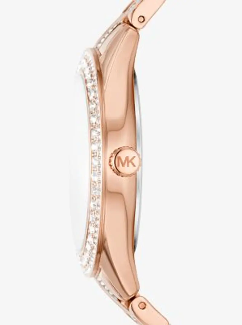 MK Orologio Harlowe tonalità oro rosa con pavé - Oro Rosa - Michael Kors miniatura 2