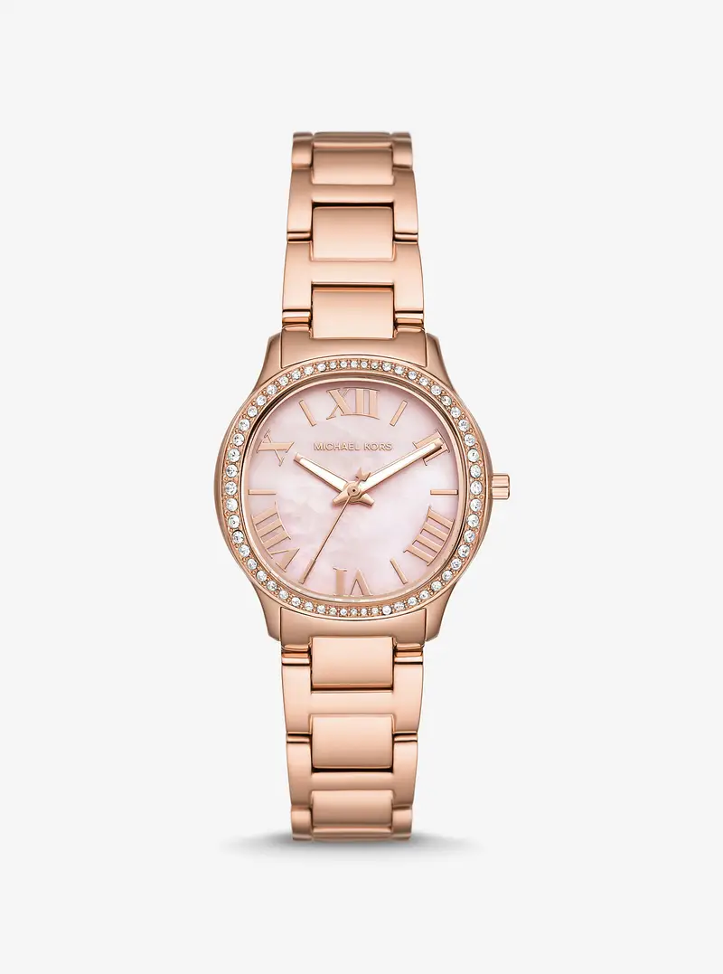 MK Orologio Sage mini tonalità oro rosa con pavé - Oro Rosa - Michael Kors