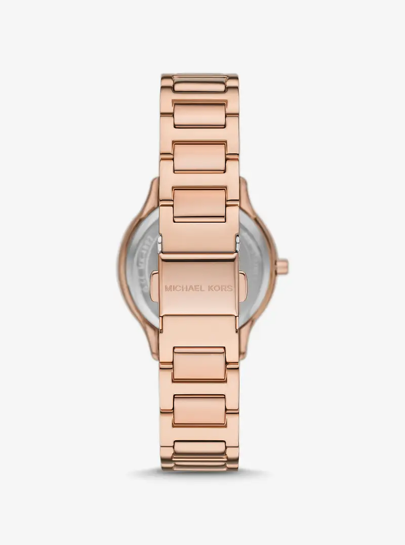 MK Orologio Sage mini tonalità oro rosa con pavé - Oro Rosa - Michael Kors miniatura 2
