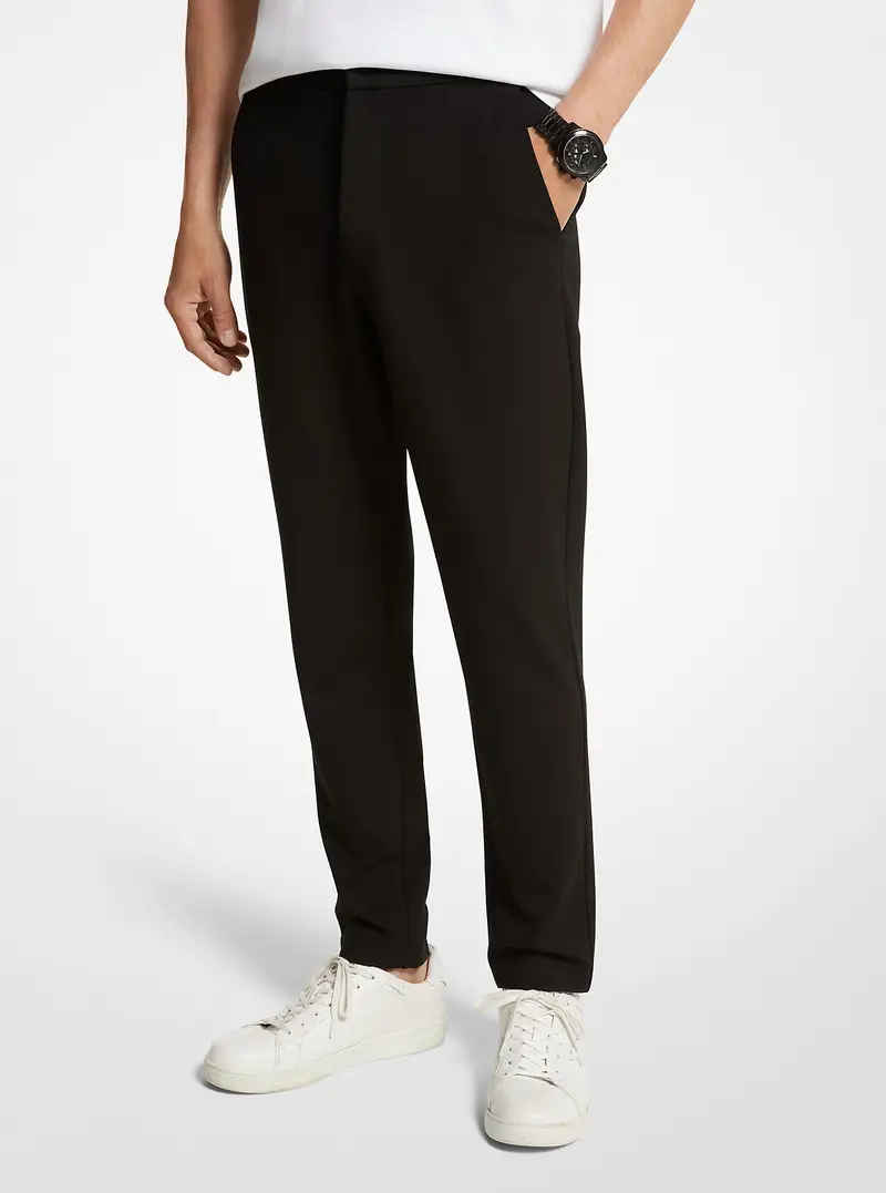 MK Pantalone in tessuto Ponte stretch - Nero - Michael Kors
