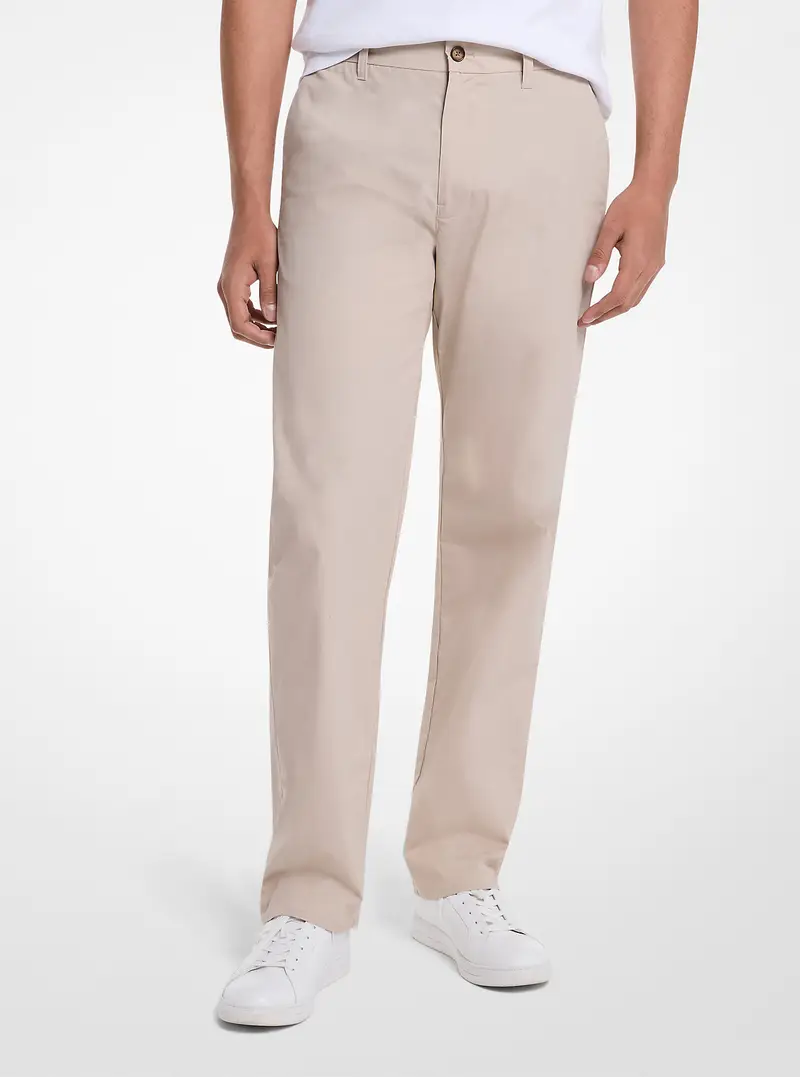 MK Pantaloni chino Finn a gamba dritta in cotone - Naturale - Michael Kors