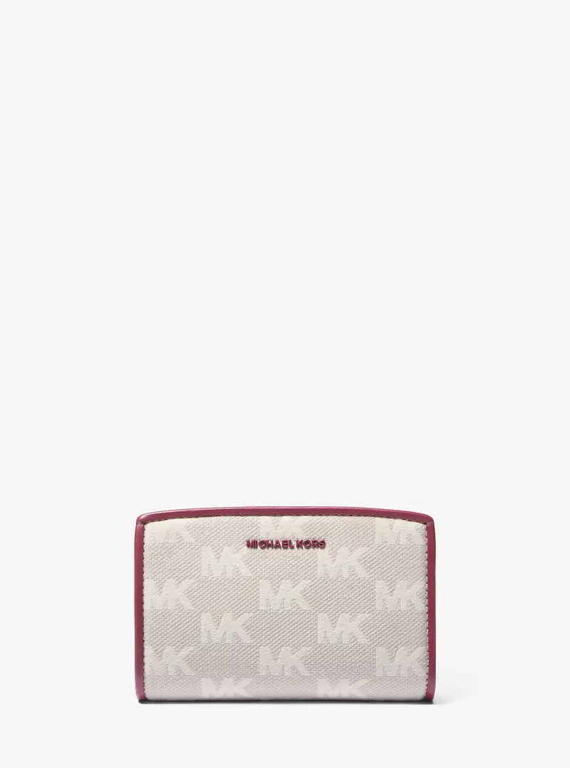 MK Portafoglio Bryant medio con logo jacquard - Viola - Michael Kors