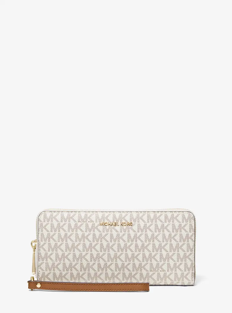 MK Portafoglio continental grande con logo - Naturale - Michael Kors