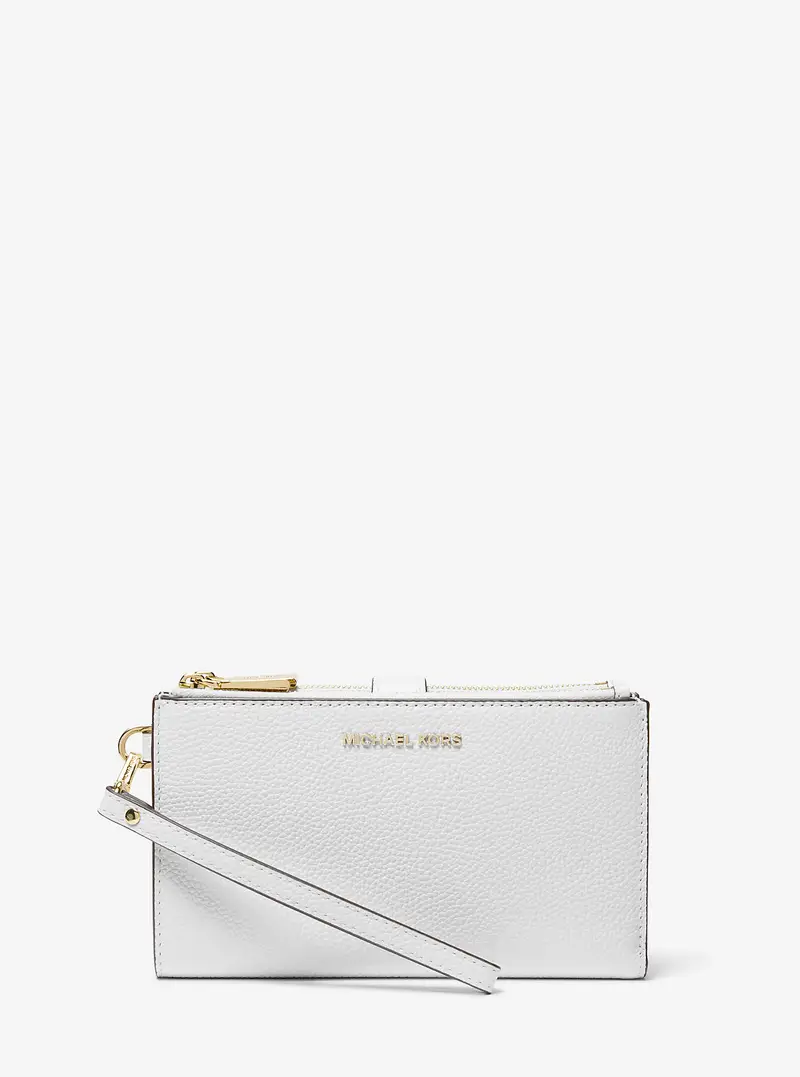 MK Portafoglio per smartphone Adele in pelle martellata - Bianco - Michael Kors