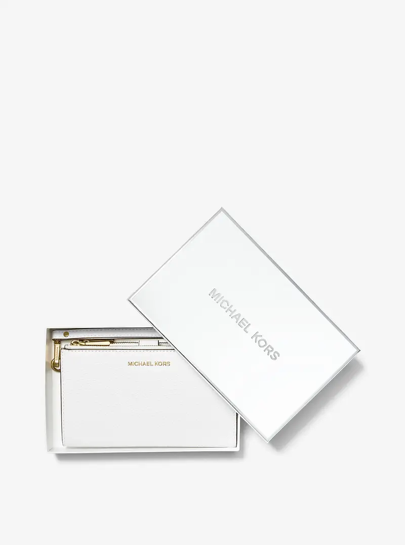 MK Portafoglio per smartphone Adele in pelle martellata - Bianco - Michael Kors miniatura 3