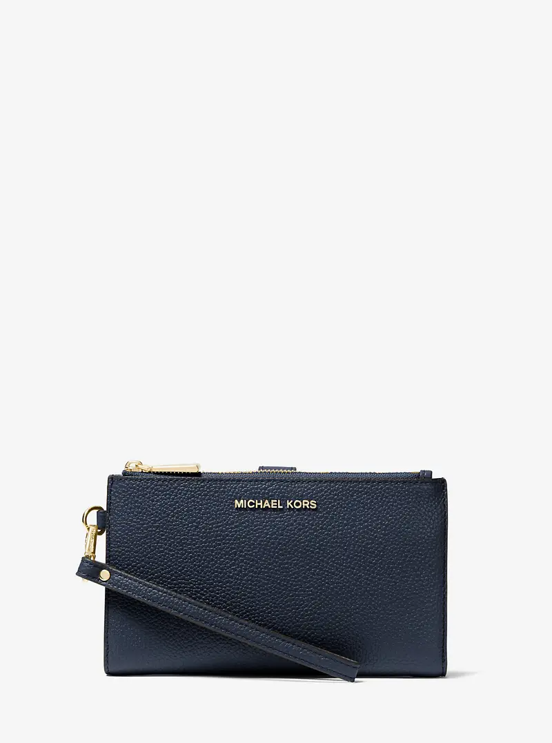 MK Portafoglio per smartphone Adele in pelle martellata - Blu - Michael Kors