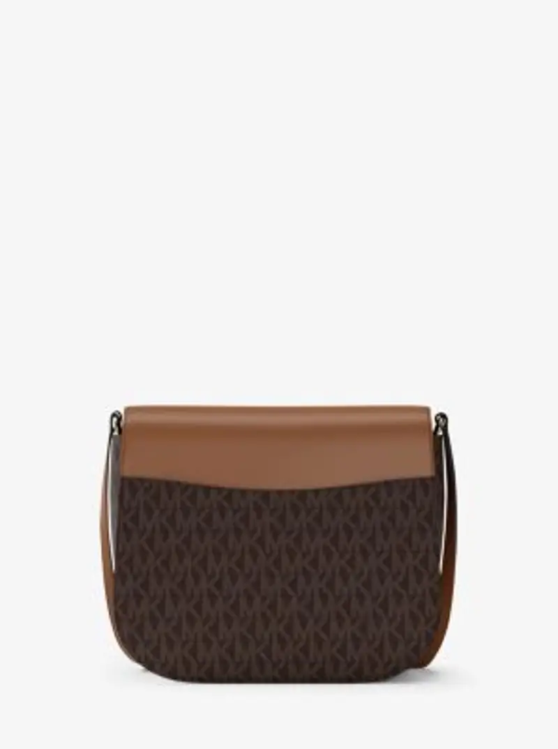 MK Saddle bag a tracolla Emilia piccola con logo - Marrone - Michael Kors miniatura 2