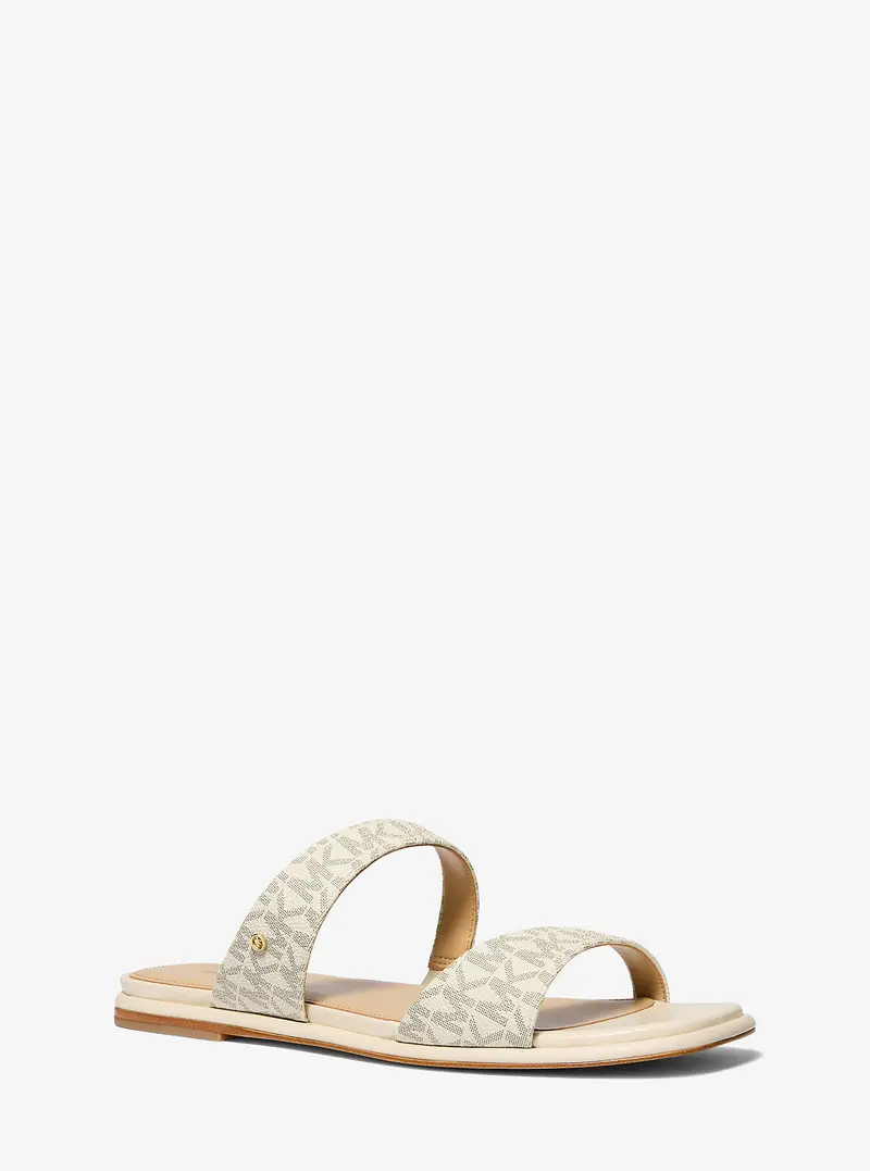 MK Sandalo basso Jaida con logo - Naturale - Michael Kors