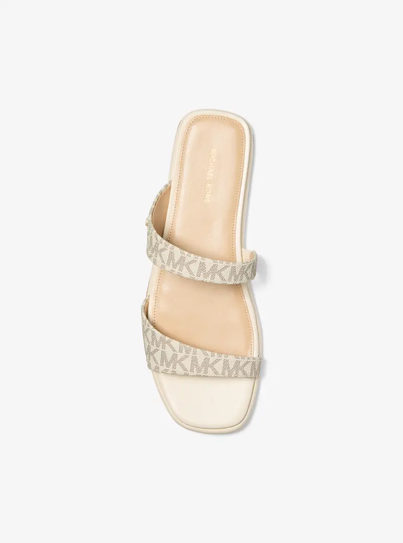 MK Sandalo basso Jaida con logo - Naturale - Michael Kors miniatura 2