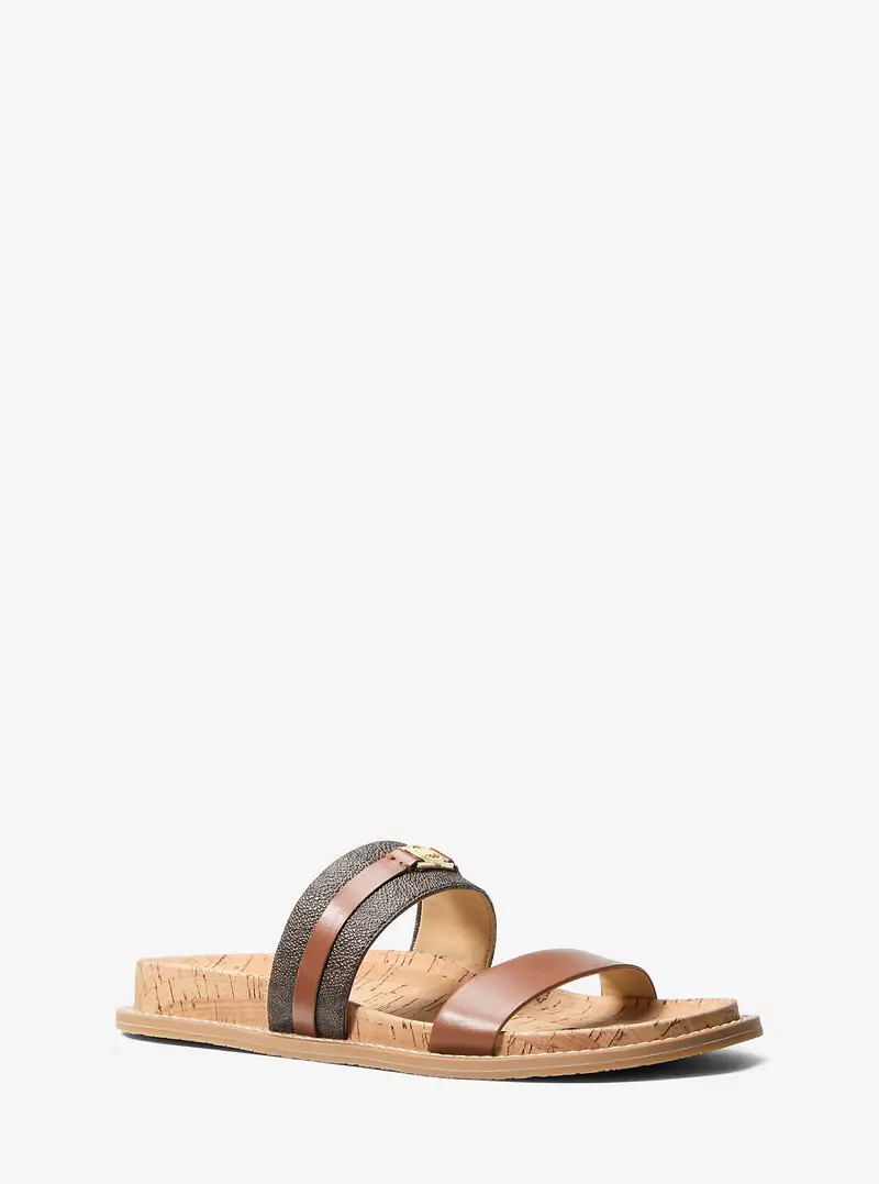 MK Sandalo basso Mandy con logo - Marrone - Michael Kors