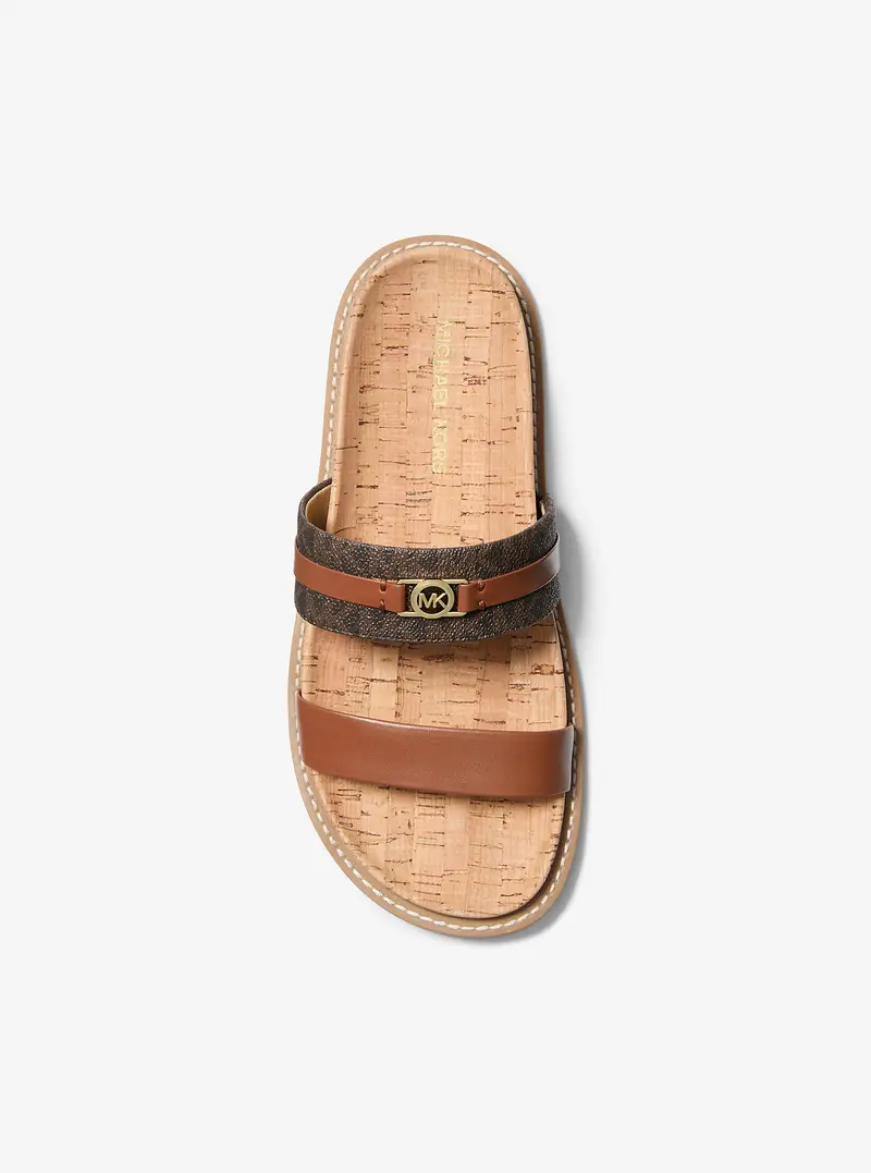 MK Sandalo basso Mandy con logo - Marrone - Michael Kors miniatura 2