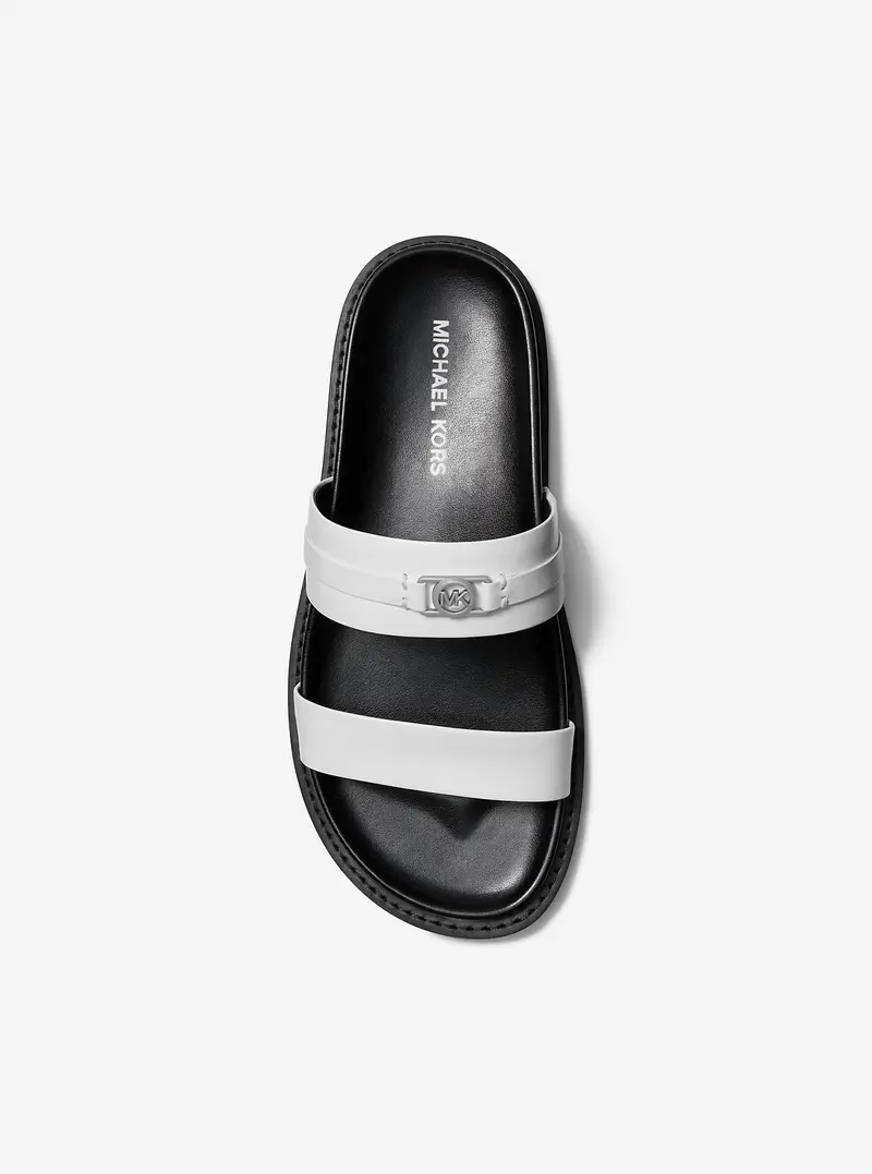 MK Sandalo basso Mandy in pelle - Bianco - Michael Kors miniatura 2