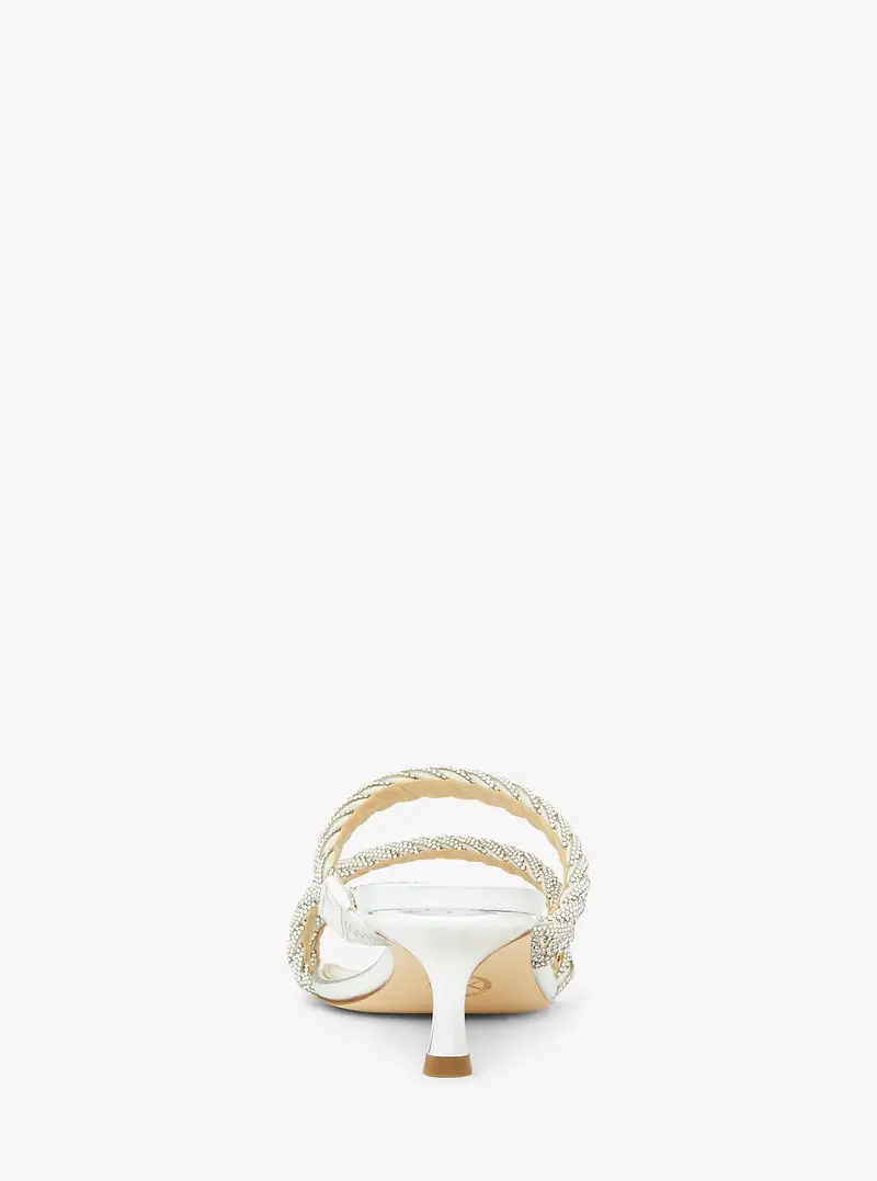 MK Sandalo Celia con mezzo tacco effetto metallizzato - Argento - Michael Kors miniatura 3